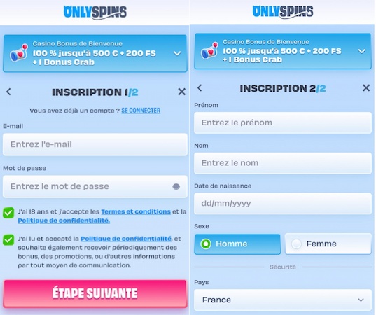 Remplissez le formulaire